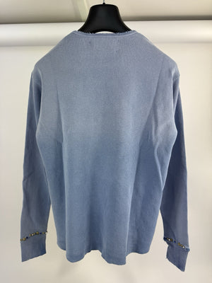 Satoshi Nakamoto Logo Printed Studded Fleece T-Shirt（写真4）