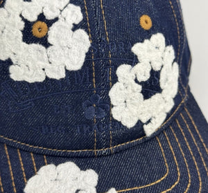 Denim Tears Washed Indigo Denim Cotton Bud Embroidered Adjustable Cap, photo 6