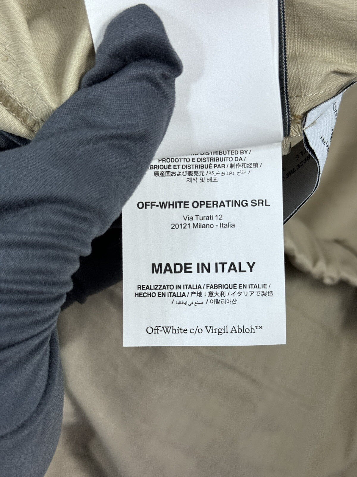 Off-White Dark Sand Cargo Tech Pants, photo 16