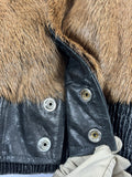 424 City Striped Goat Hair and Leather Bomber Jacket, photo 7