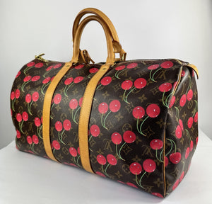 Louis Vuitton x Takashi Murakami Cherry Monogram 45 Keepall Duffle 2005 Cerises، الصورة 4