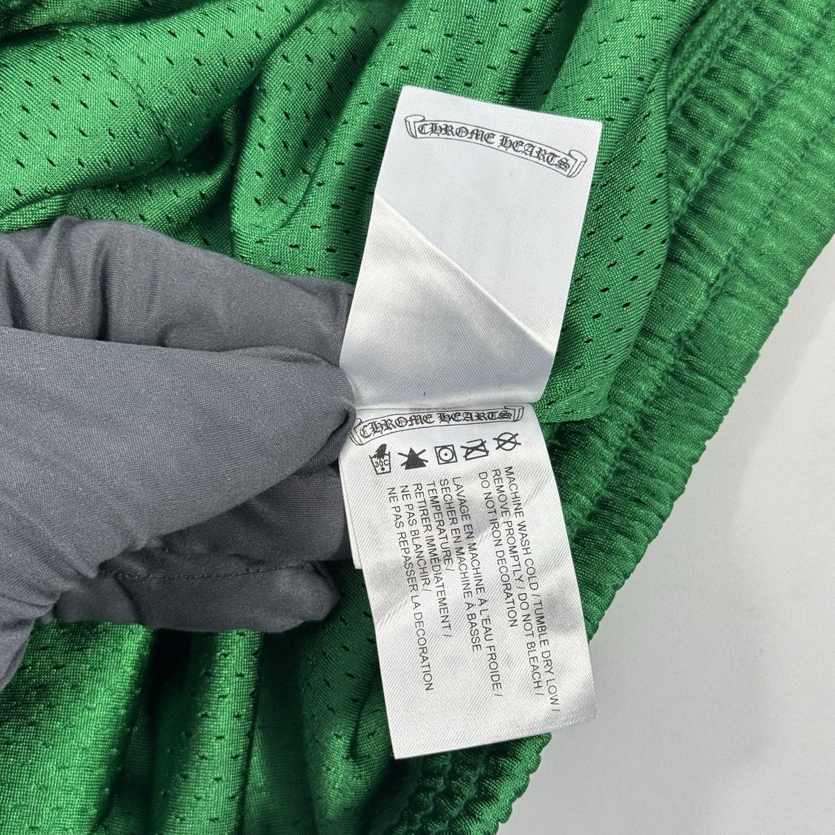 Chrome Hearts Green Logo Print Mesh Shorts, photo 8