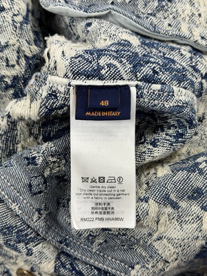 Louis Vuitton x Virgil Abloh 2022 Floral Distressed Denim Jacket، الصورة 12