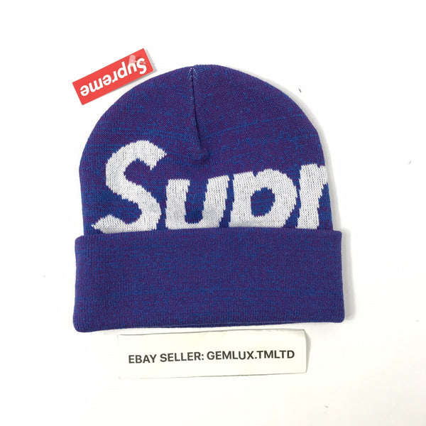 Supreme Big Logo Blue / Purple Beanie Hat, photo 2