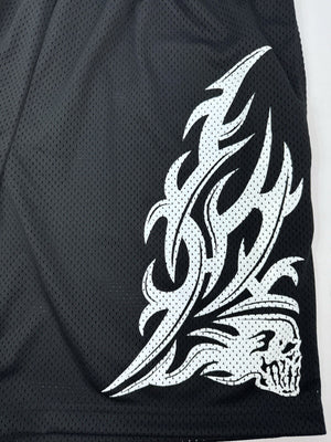 Warren Lotas Skull Print Mesh Shorts, photo 3