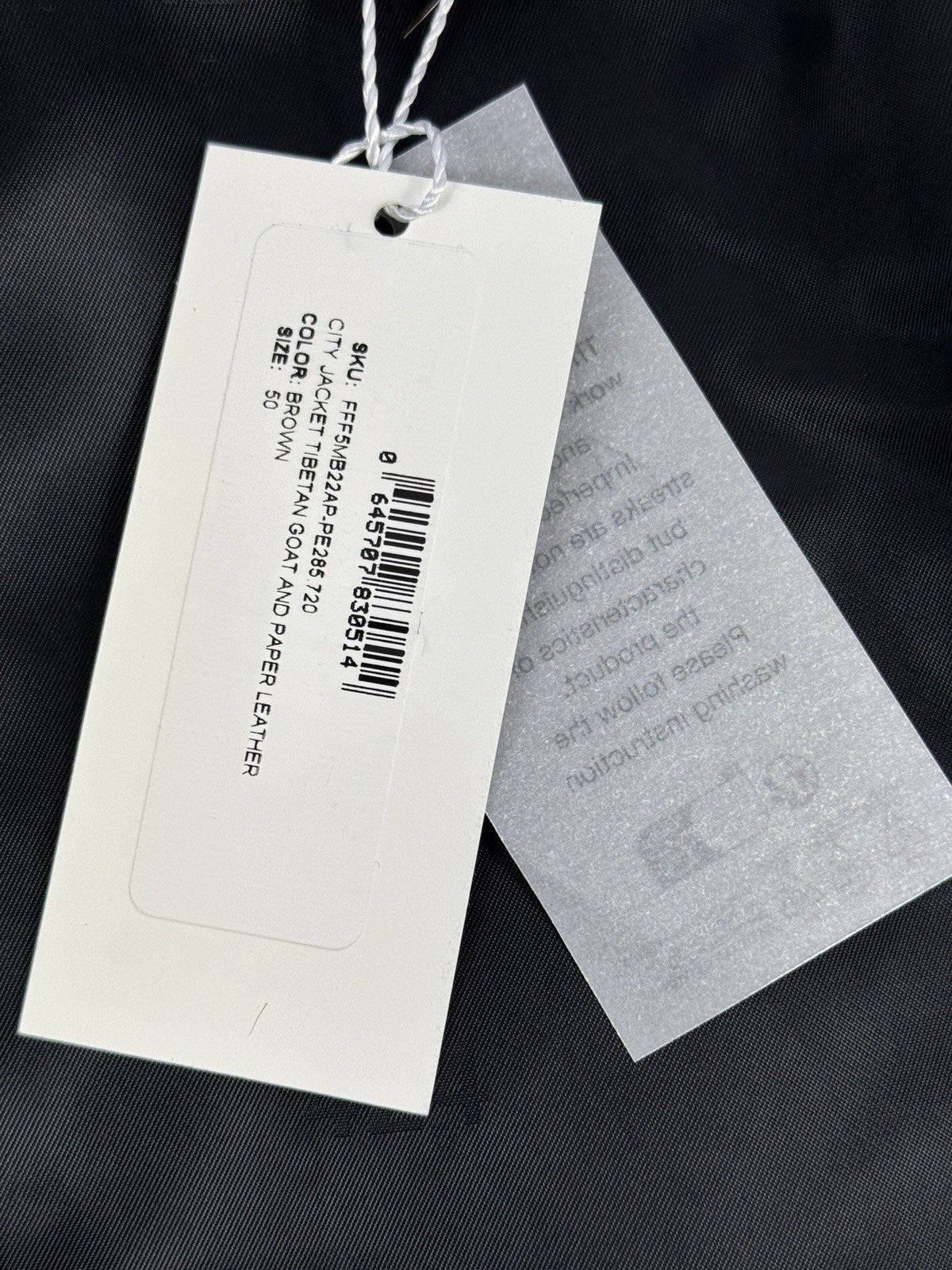 424 City Striped Goat Hair and Leather Bomber Jacket, photo 3