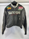 Satoshi Nakamoto Truck Stop Moto Biker Leather Jacket, photo 3