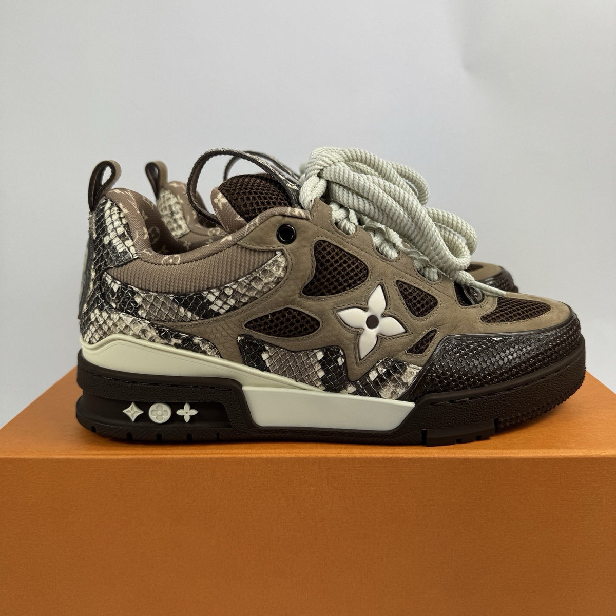 Louis Vuitton Brown Python SK8 Trainers, photo 2
