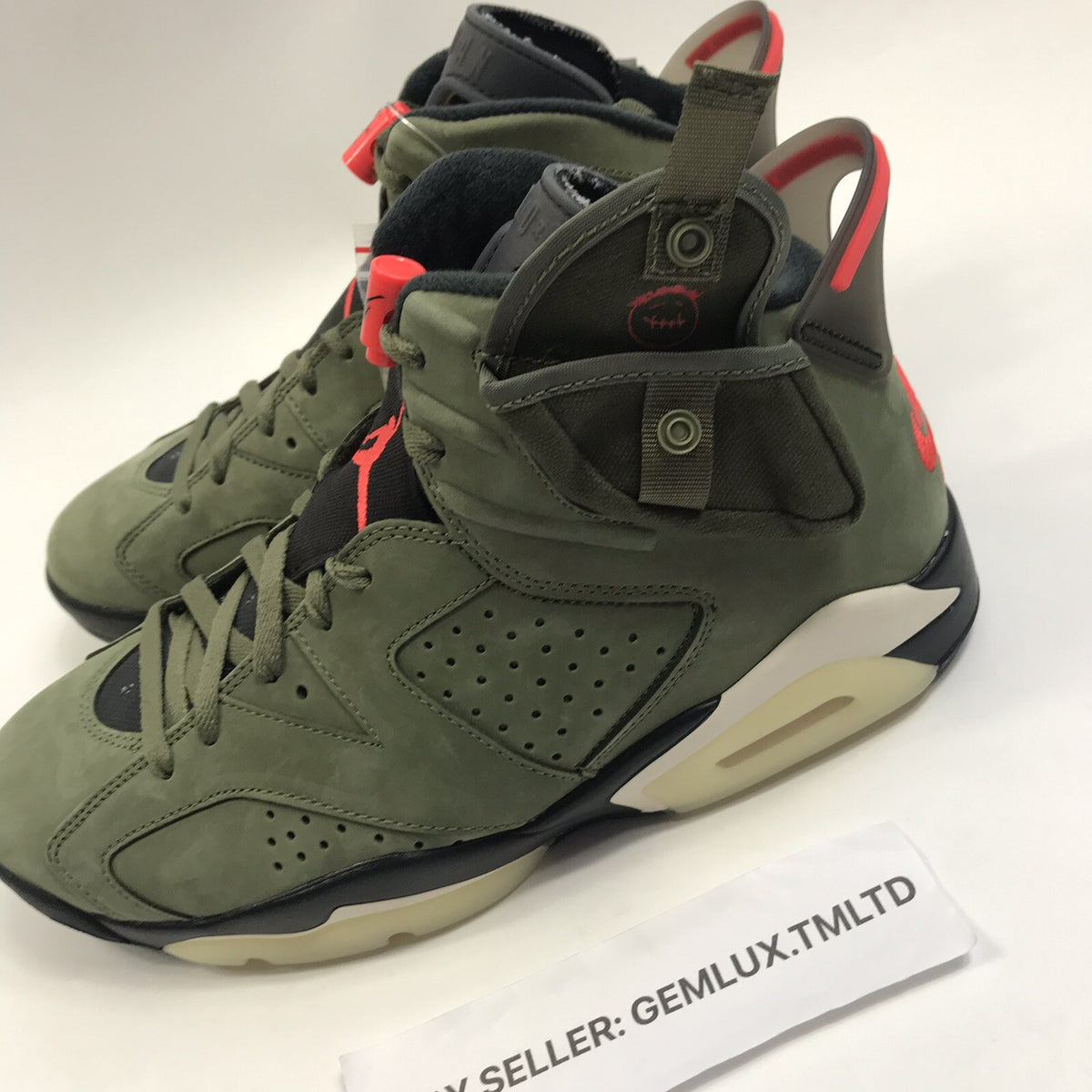 Nike Air Jordan 6 Retro Travis Scott Army Green Trainers, photo 5