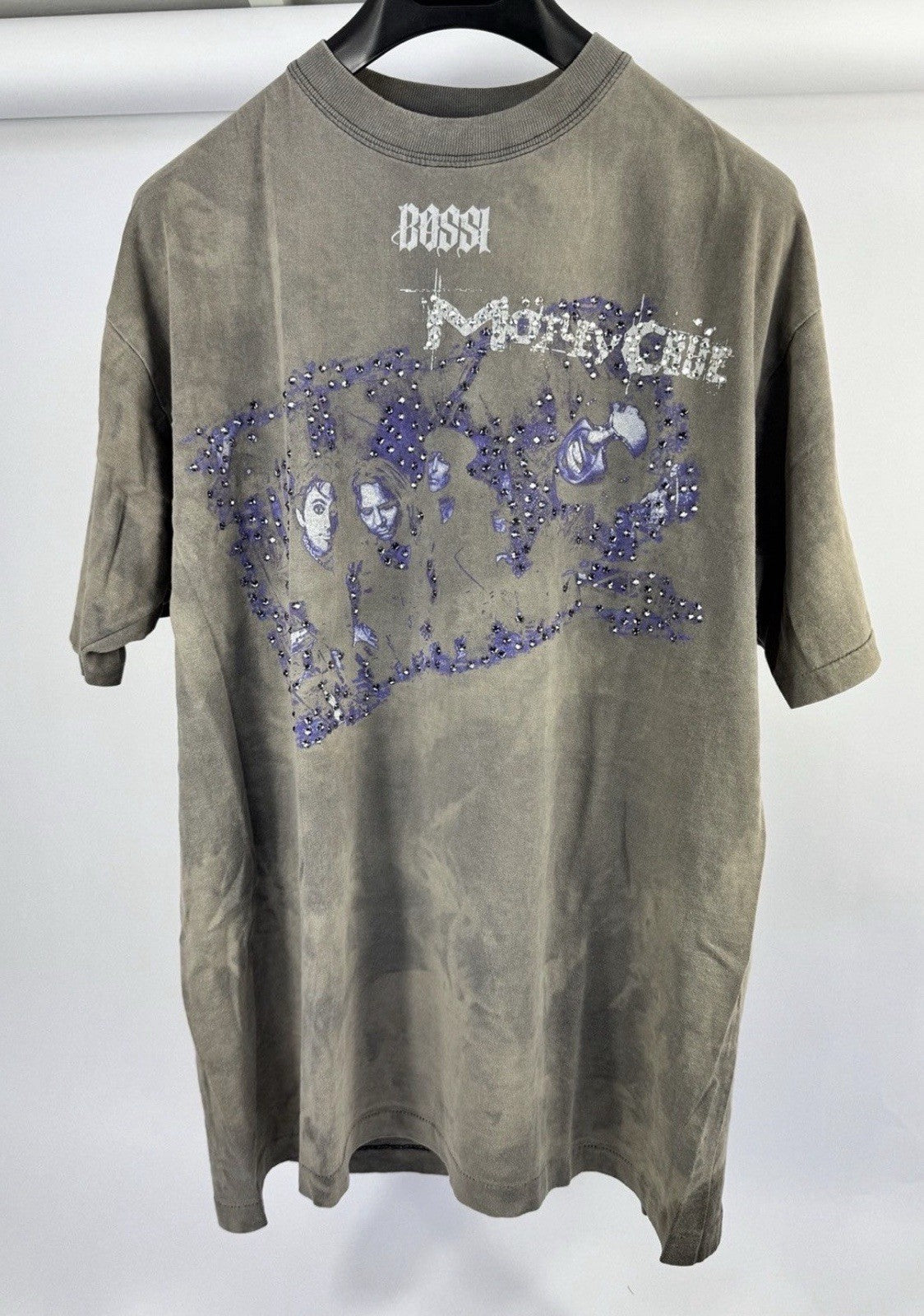 Bossi 1 of 1 Rhinestone Embellished Motley Crue Vintage T-Shirt, photo 5