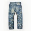 Givenchy by Matthew Williams Japanese Distressed Patch Straight-leg Jeans، الصورة 1