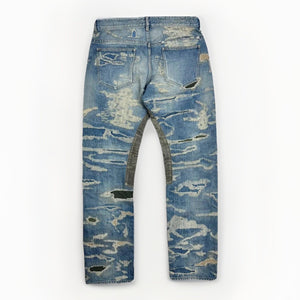 Givenchy by Matthew Williams Japanese Distressed Patch Straight-leg Jeans، الصورة 1