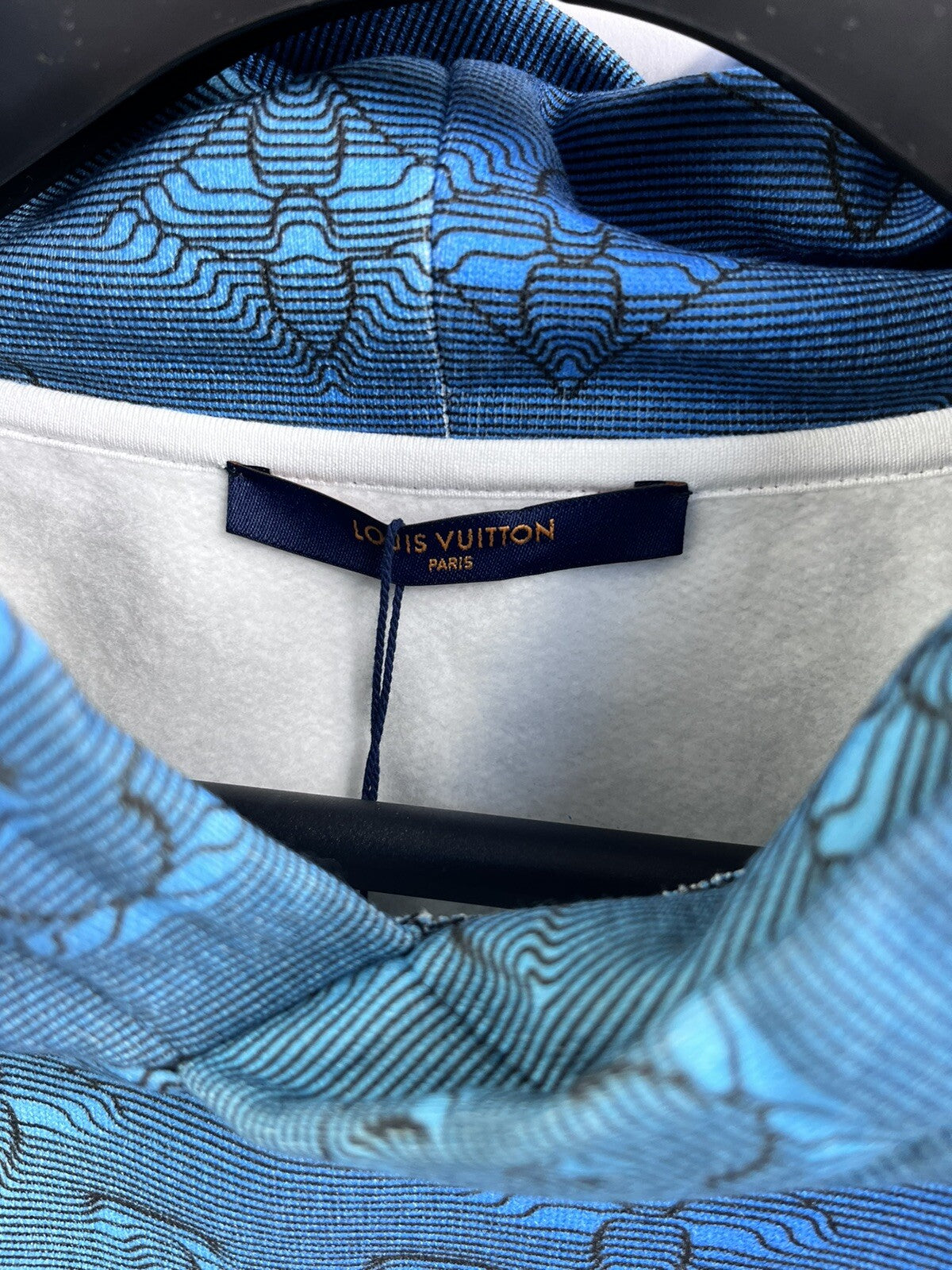 Louis Vuitton x Virgil Abloh Illusion 2054 Blue Hoodie, photo 7