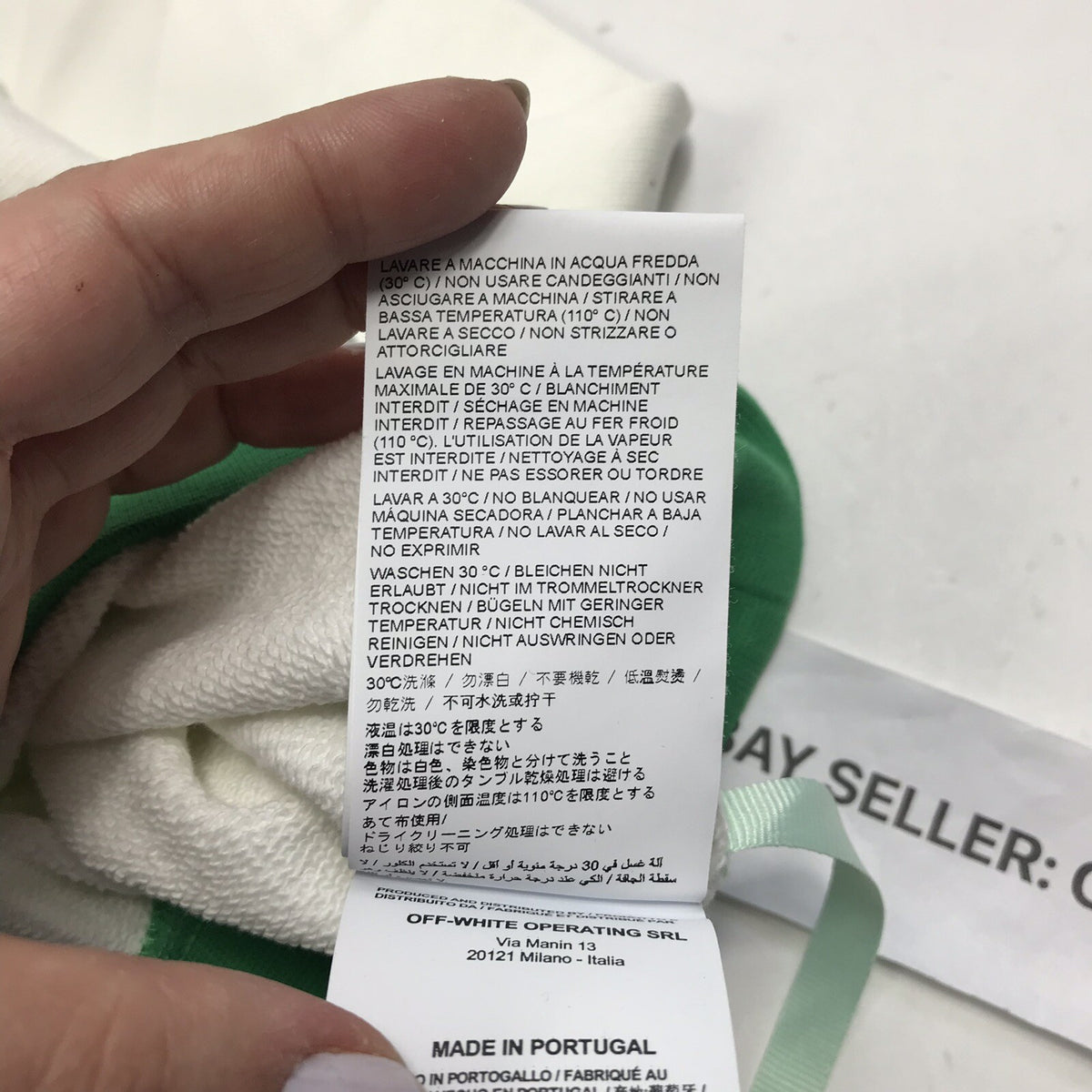 Off-white Woman Embroidered White Green Sweatshirt, photo 8