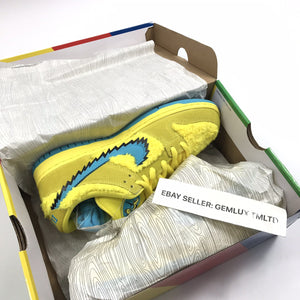 Nike SB Dunk x Grateful Dead Bears Yellow Low Sneakers، الصورة 9