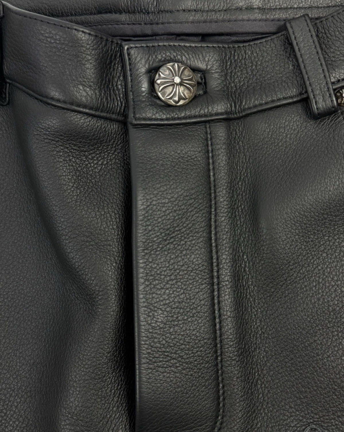 Chrome Hearts 1 of 1 Tiffany Cross Dagger Star Patch Leather Pants, photo 7