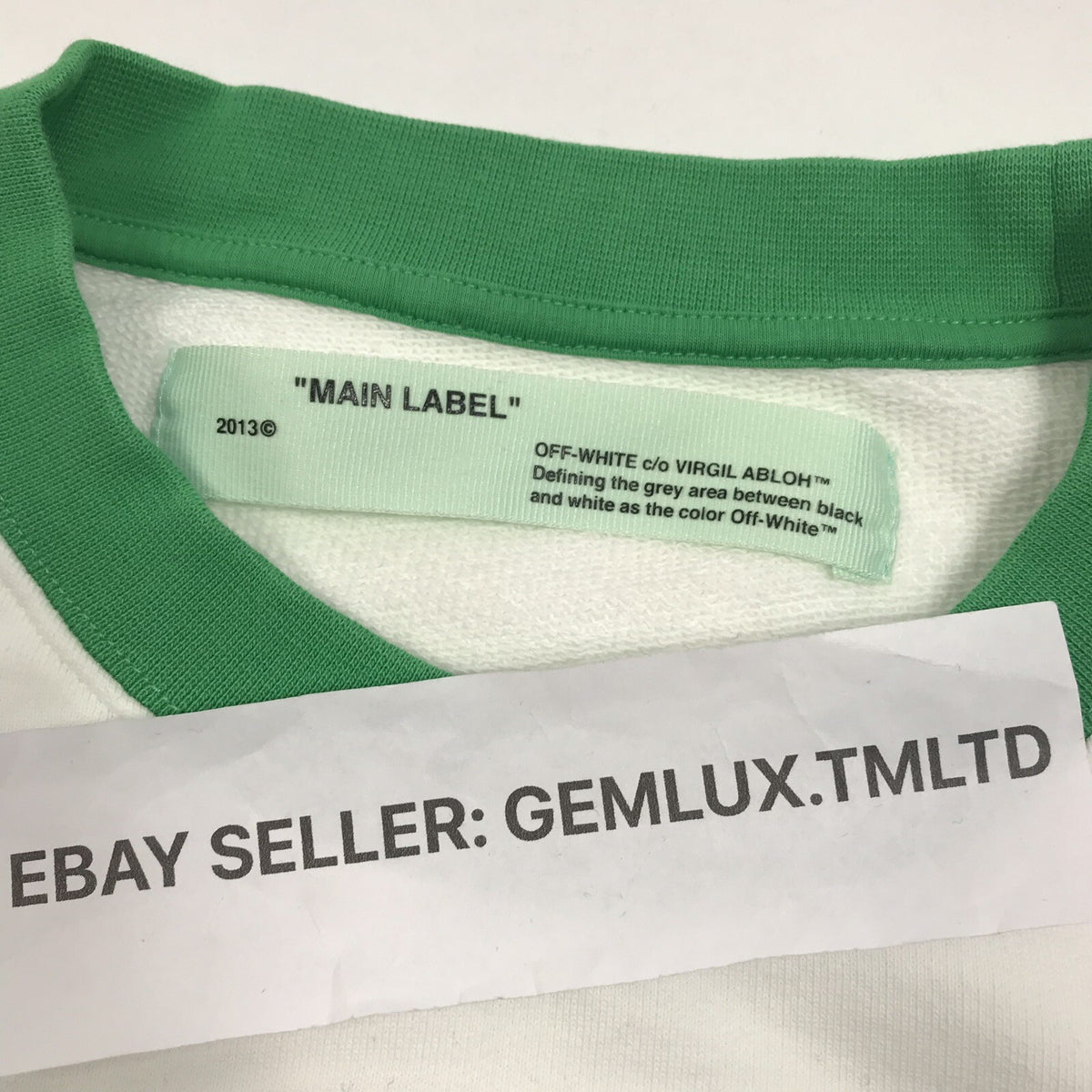 Off-white Woman Embroidered White Green Sweatshirt, photo 5