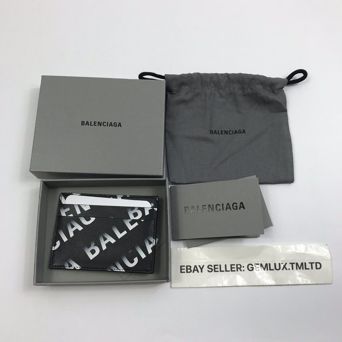 Balenciaga Black Gradient Logo Card Holder, photo 7