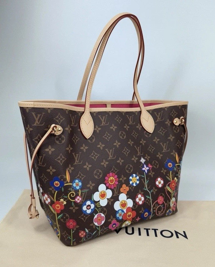 Louis Vuitton x Takashi Murakami Monogram Flower Print Neverfull MM Bag M13271, photo 3
