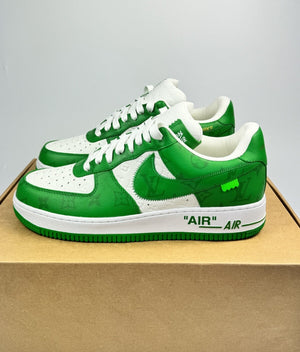 Louis Vuitton x Air Force 1 Green Trainers by Virgil، الصورة 5