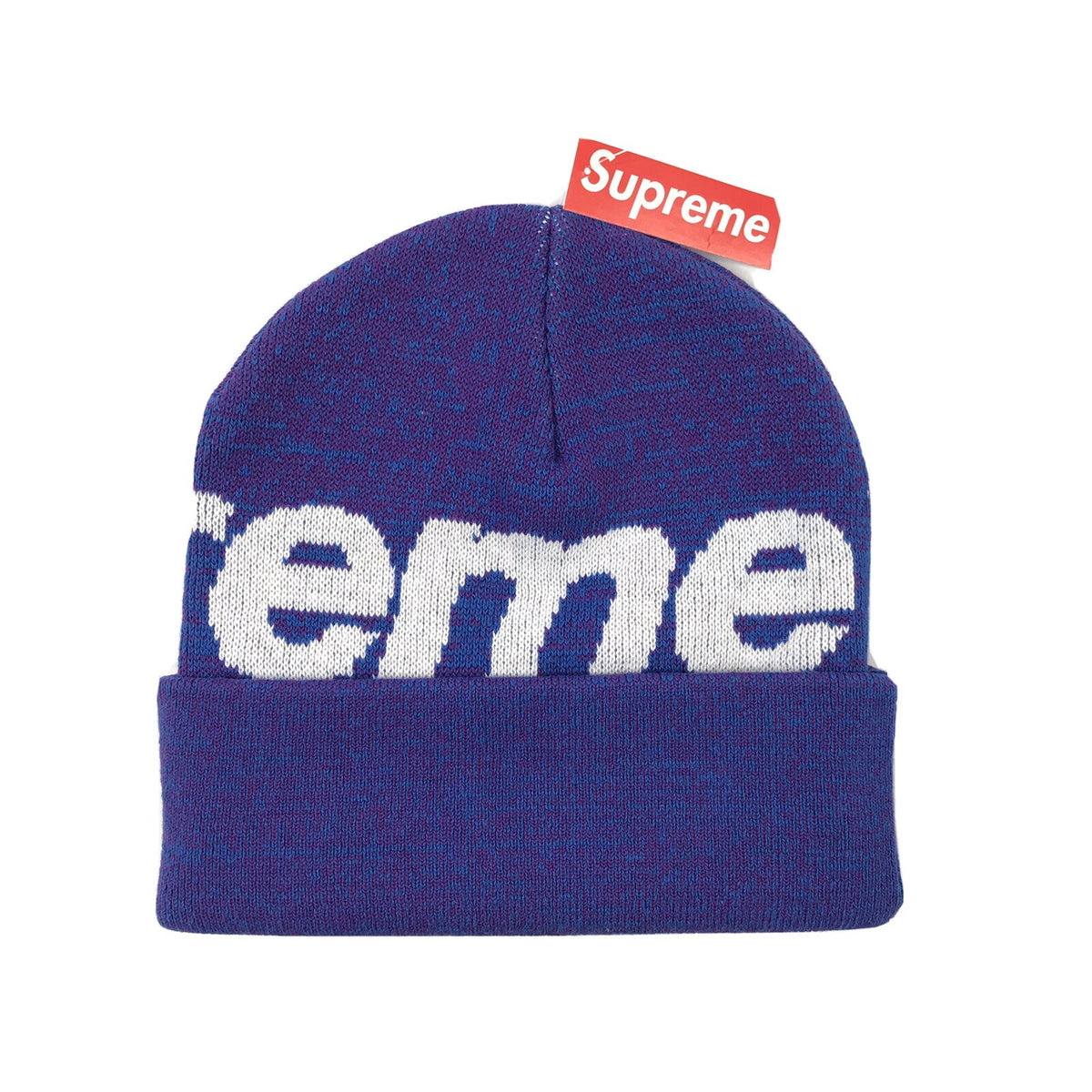Supreme Big Logo Blue / Purple Beanie Hat, photo 1