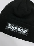 Supreme Bandana Box Logo Black Beanie Hat، الصورة 3