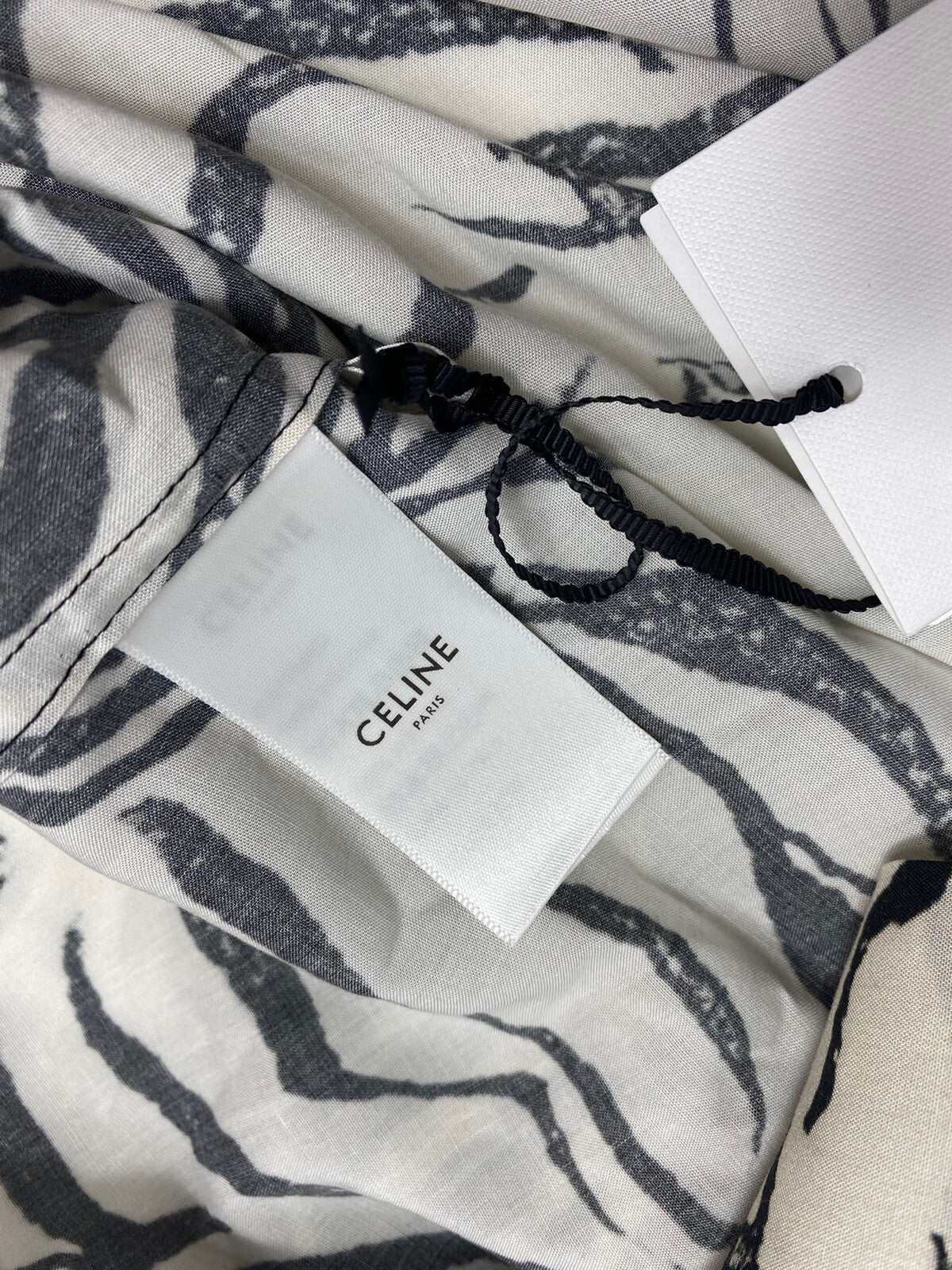 Celine Loose Hawaiian Shirt In Viscose With Zebra Print, photo 7