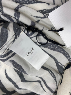Celine Loose Hawaiian Shirt In Viscose With Zebra Print, photo 7