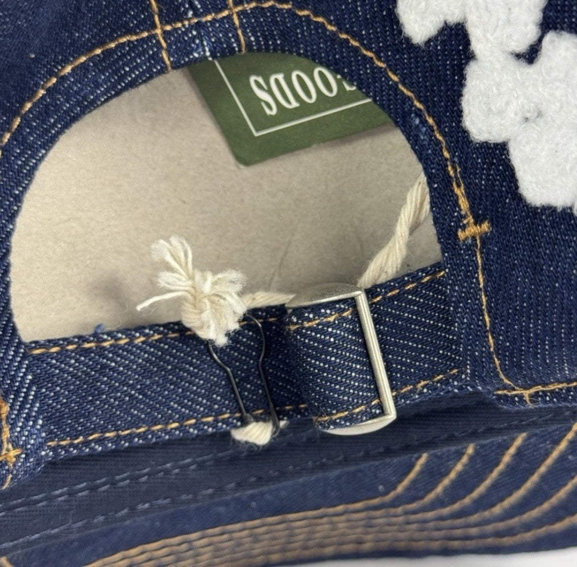 Denim Tears Washed Indigo Denim Cotton Bud Embroidered Adjustable Cap, photo 12
