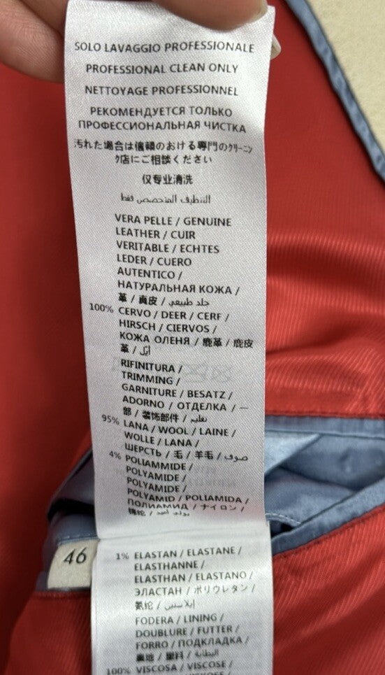 Gucci Deer Oil Distressed Leather Bomber Jacket, photo 8