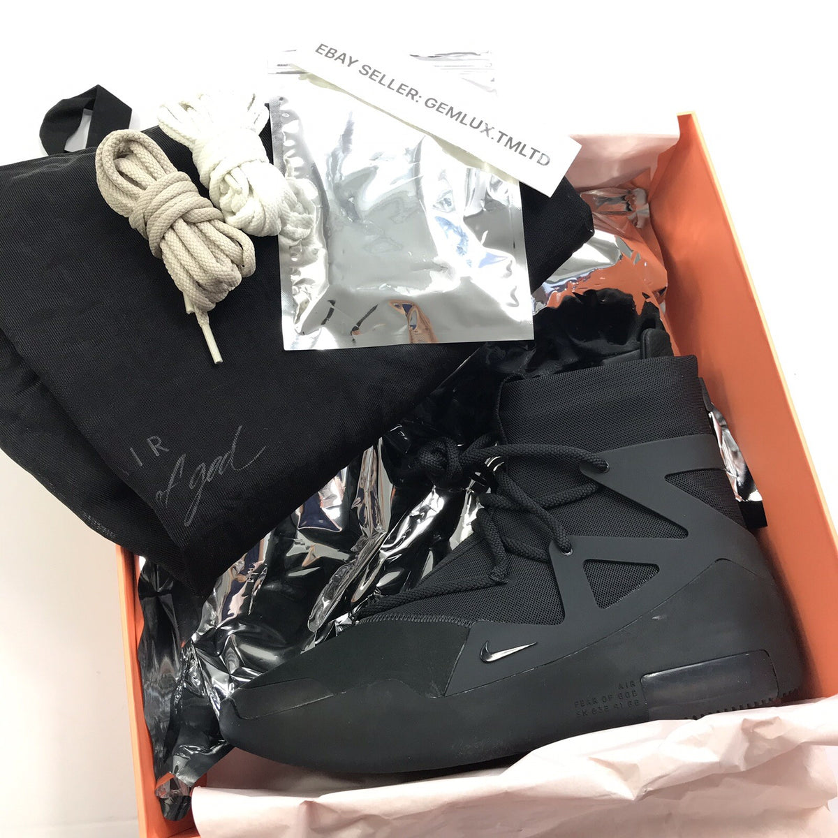 Nike Air Fear of God 1 Triple Black Trainers, photo 8
