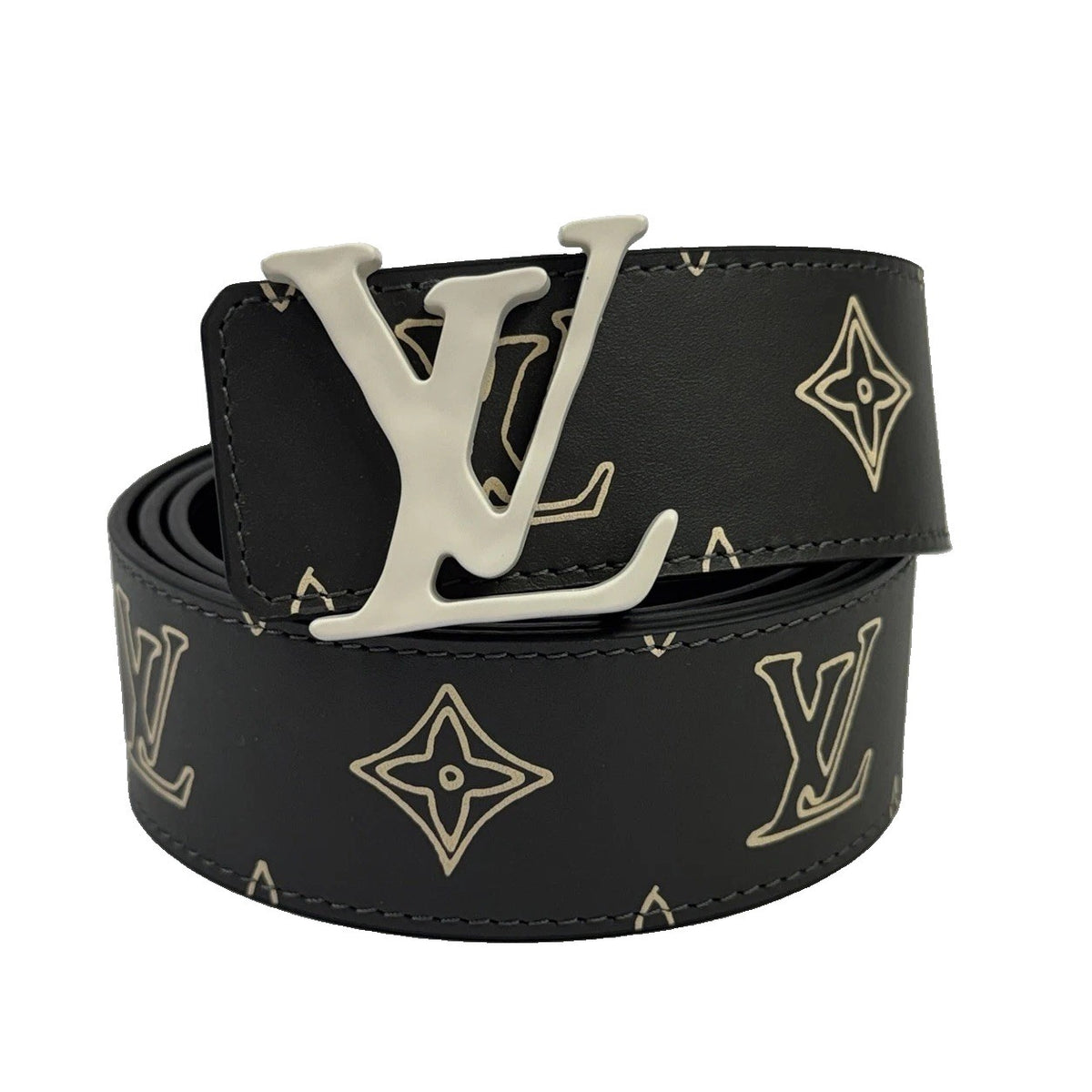Louis Vuitton MP265V LV Shape 40mm Raffia Reversible Belt, photo 1