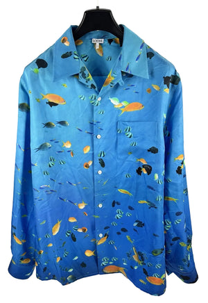 Loewe Aquarium Print Silk Shirt، الصورة 1