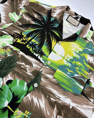 Gucci 2022 "Love Parade" Tropical Print Bowling Shirt, photo 5