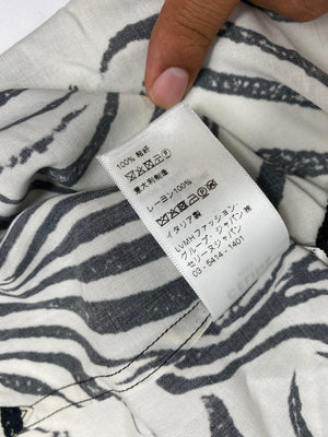 Celine Loose Hawaiian Shirt In Viscose With Zebra Print, photo 9