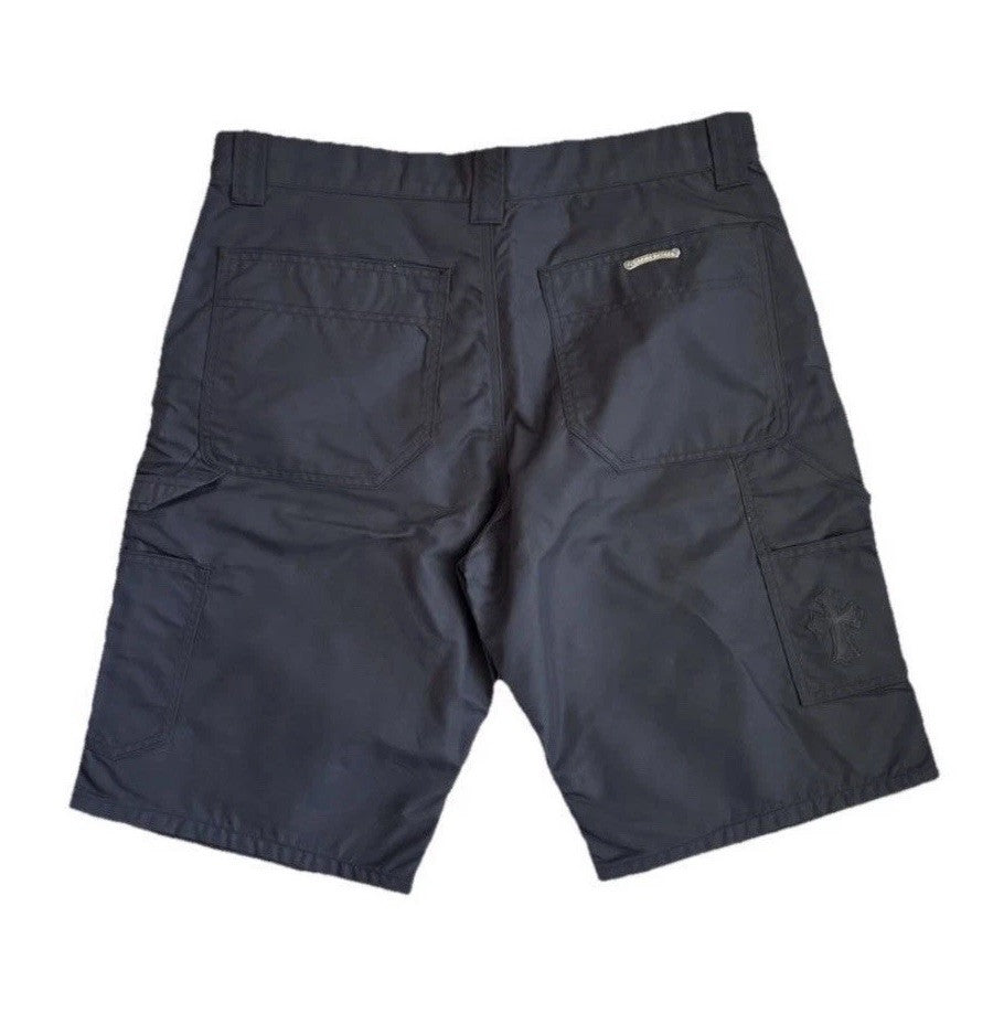 Chrome Hearts Leather Panel Cross Patch Nylon Shorts, photo 2