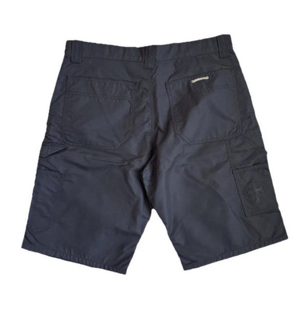 Chrome Hearts Leather Panel Cross Patch Nylon Shorts, photo 2