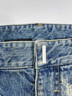 Givenchy by Matthew Williams Japanese Distressed Patch Straight-leg Jeans، الصورة 7