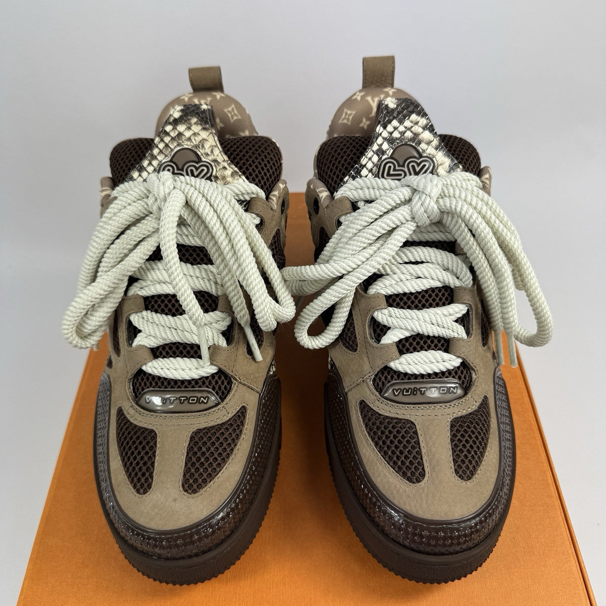 Louis Vuitton Python Brown SK8 Trainers, photo 3