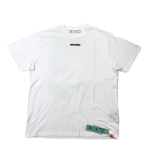 Off-White Marker S/S Over White-Blue Crewneck OS T-Shirt, photo 1