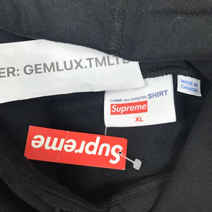 Supreme x Comme Des Garcons CDG Box Logo Print Black Hoodie, photo 7