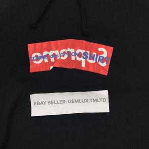 Supreme x Comme Des Garcons CDG Box Logo Print Black Hoodie, photo 5