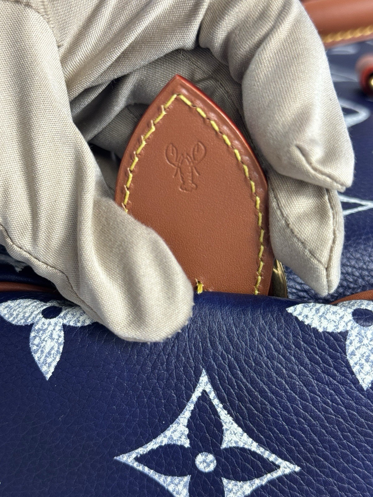 Louis Vuitton x Nigo Speedy P9 Bandoulière 50 Navy Blue Bag, photo 10