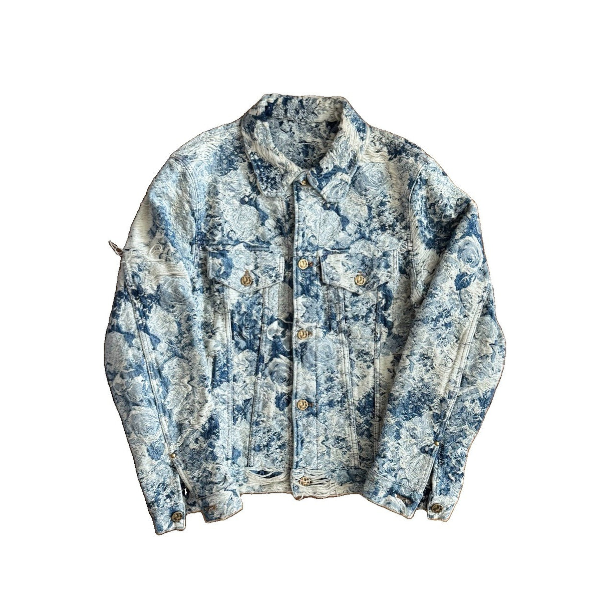 Louis Vuitton x Virgil Abloh 2022 Floral Distressed Denim Jacket, photo 1