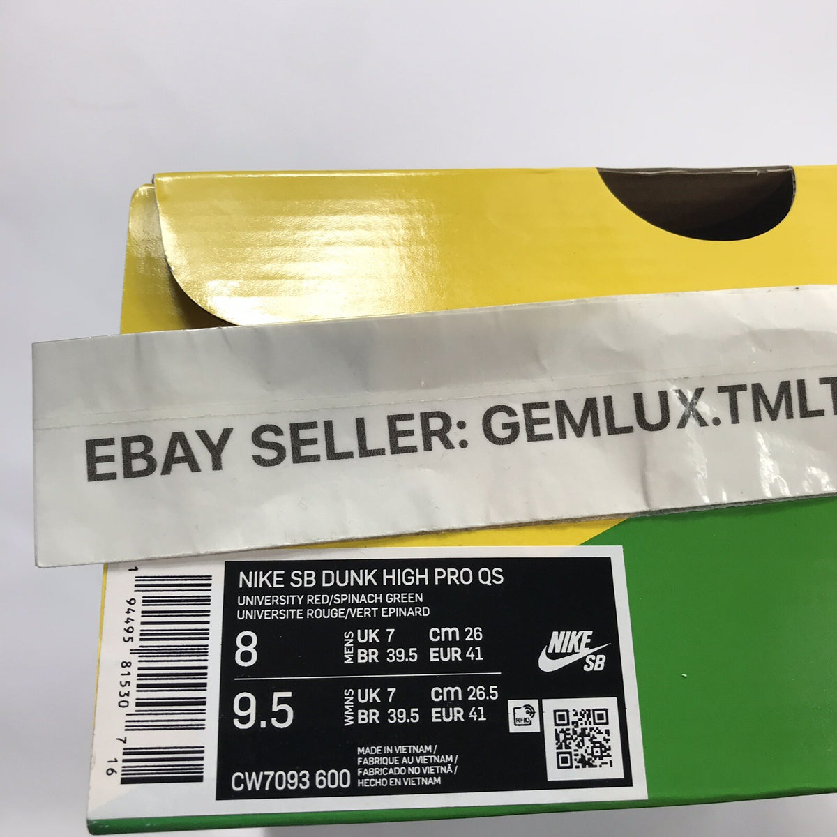 Nike SB Dunk High Strawberry Cough Trainers, photo 10