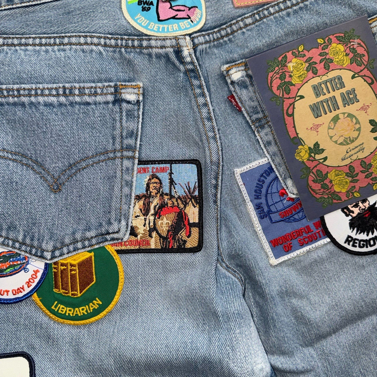 Better With Age Gentlemen’s Triple Wide Long Denim Shorts, photo 5