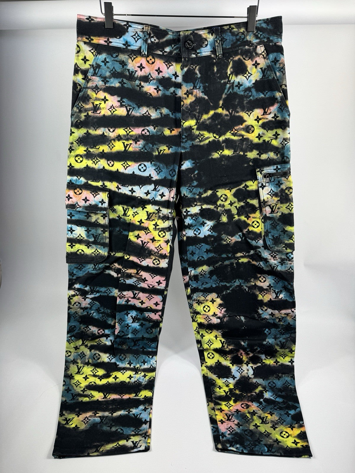 Louis Vuitton Printed Monogram Tie Dye Cargo Denim Trousers, photo 3