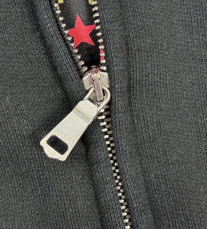 Gucci Band Patch Work Satin Stripe Zip Up Hoodie, photo 8