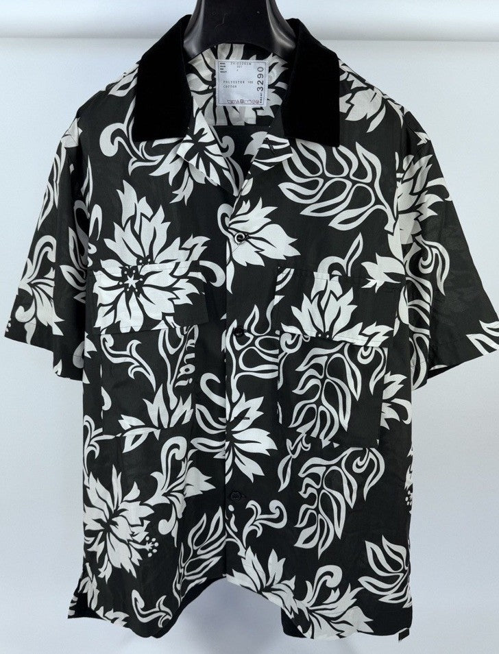 Sacai Velvet Collar Floral Print Shirt, photo 2