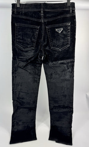 Prada Triangle Logo Velvet Shirt &amp; Trousers، الصورة 17